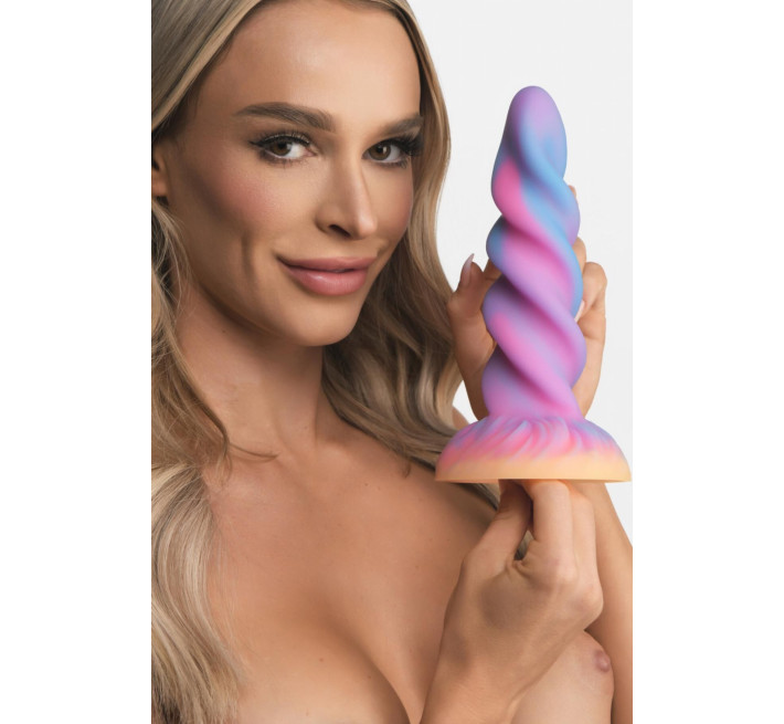 Фэнтезийный фаллоимитатор Creature Cocks Glow-in-the-Dark Unicorn Dildo