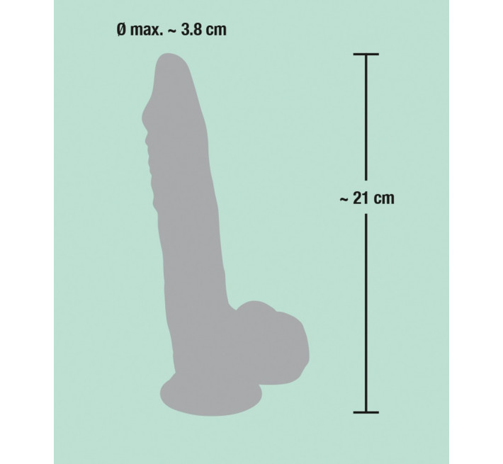 Фаллоимитатор You2Toys с мошонкой Medical Silicone Dildo Телесный 21 см 526665