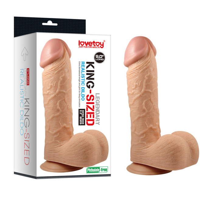 Фалоімітатор з мошонкою LoveToy Legendary King Sized Realistic Dildo 9