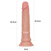 Фалоімітатор LoveToy Dual-Layered Silicone Cock 7 Flesh
