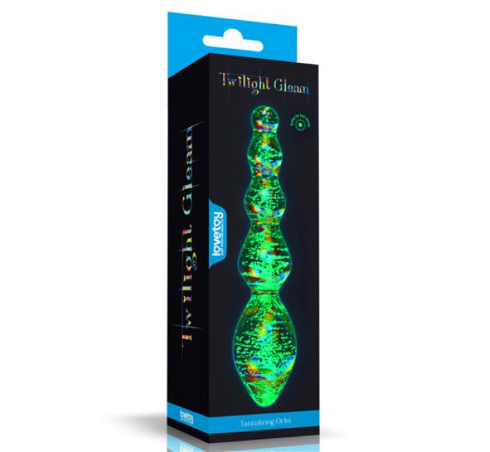 Фалоімітатор LoveToy Twilight Gleam Glow-in-the-dark Glass Dildo Tantalizing Orbs