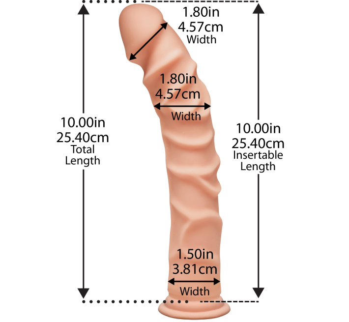 Фалоімітатор Doc Johnson The D Ragin D 10 Inch Without Balls ULTRASKYN