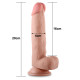 Фаллоимитатор с мошонкой LoveToy Sliding Skin Dual Layer Dong 8 Inch Телесный