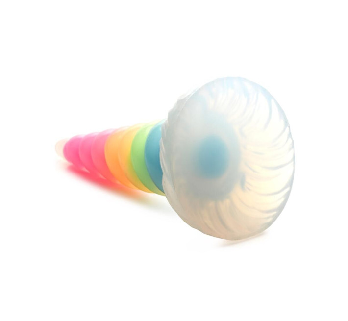 Фентезійний фалоімітатор Creature Cocks Luminescent Rainbow Silicone Dildo