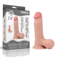 Фалоімітатор LoveToy Sliding-Skin Dual Layer Dong 7.8 Flesh