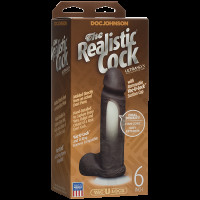 Фалоімітатор Doc Johnson The Realistic Cock 6 inch Black - ULTRASKYN, Vac-U-Lock, діаметр 4,3 см
