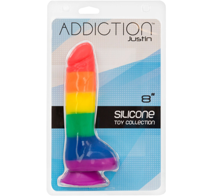 Райдужний фалоімітатор ADDICTION - JUSTIN