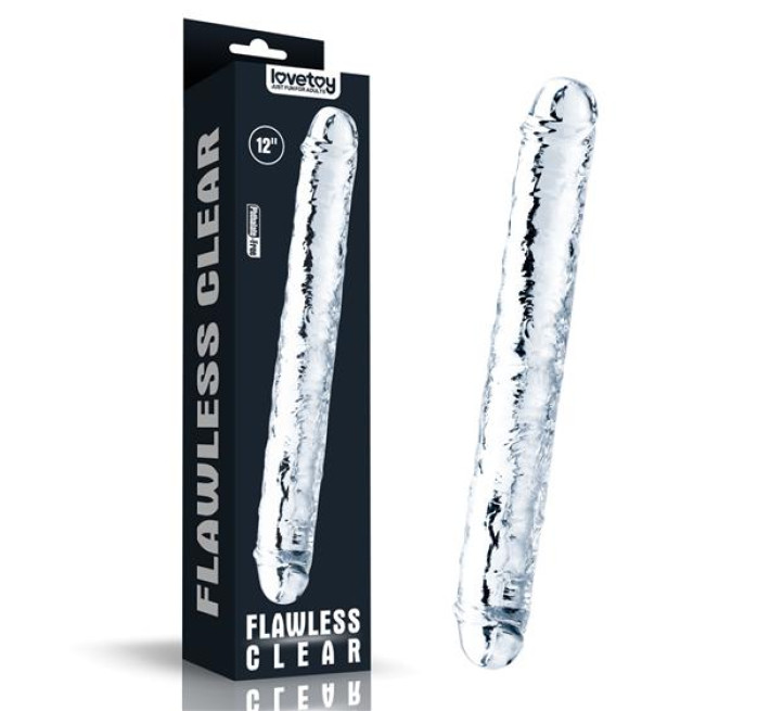 Фалоімітатор LoveToy Flawless Clear Double Dildo 12" Clear
