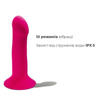 Ділдо з вібрацією Adrien Lastic Hitsens 2 Рожевий 17/4 см