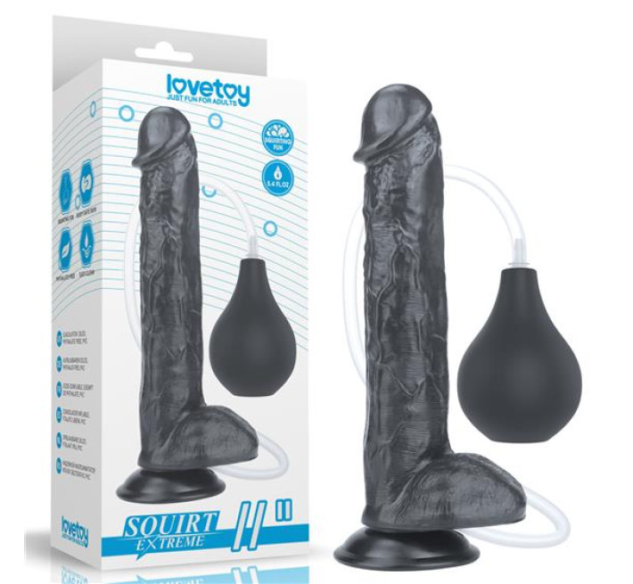 Фалоімітатор LoveToy Squirt Extreme Dildo 11 Black