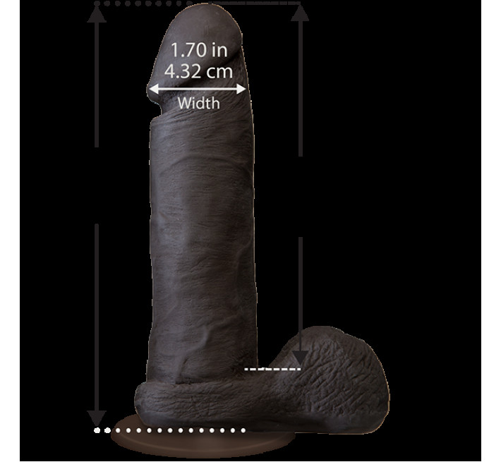 Фалоімітатор Doc Johnson The Realistic Cock 6 inch Black - ULTRASKYN, Vac-U-Lock, діаметр 4,3 см