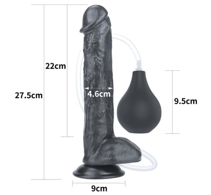 Фалоімітатор LoveToy Squirt Extreme Dildo 11 Black