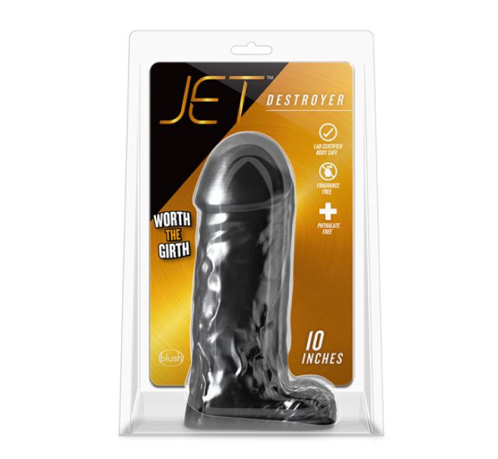 Фалоімітатор гігант Blush Jet Destroyer Carbon Metallic Чорний
