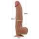 Фалоімітатор LoveToy Sliding-Skin Dual Layer Dong 12 Brown