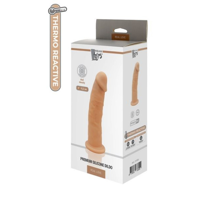 Фалоімітатор термоактивний Dreamtoys Real Love 6 Тілесний