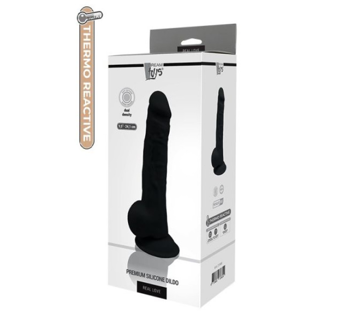 Фалоімітатор термоактивний Dreamtoys Real Love 9.5 Чорний