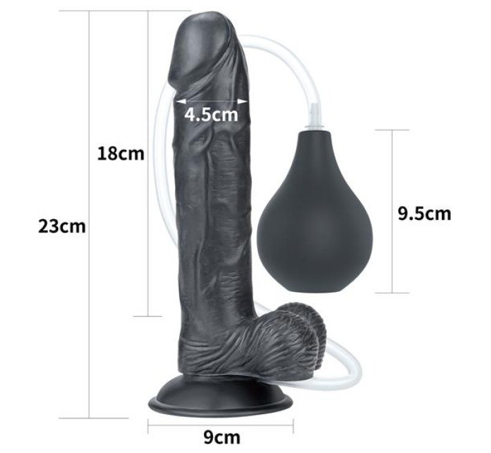 Фалоімітатор LoveToy Squirt Extreme Dildo 9 Black