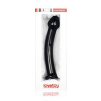 Фалоімітатор LoveToy Glass Romance 7.5 233 Black