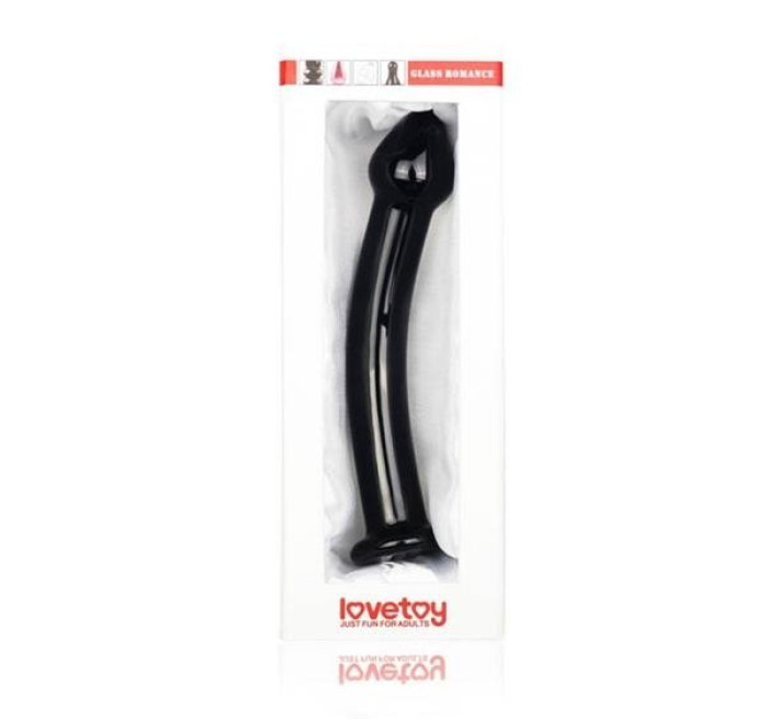 Фалоімітатор LoveToy Glass Romance 7.5 233 Black