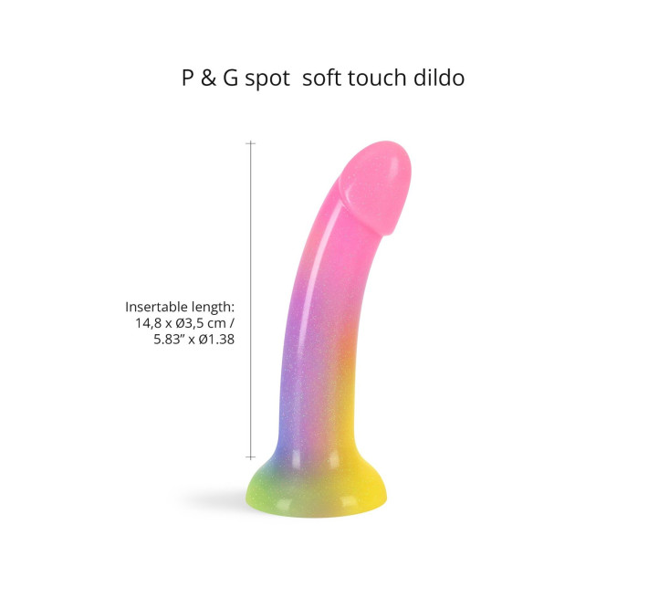 Дилдо з градієнтом та блискітками Love To Love Dildolls - Stargazer, ультрам’який