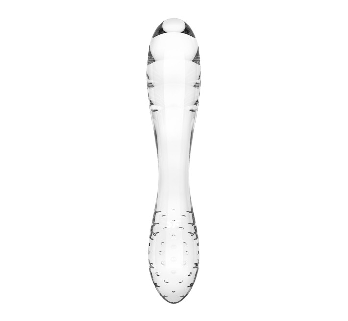 Двухсторонний стеклянный дилдо Satisfyer Dazzling Crystal 1 Transparent, очень крепкий, без стопера.