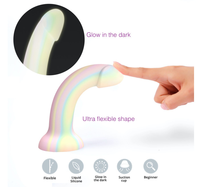 Светящийся в темноте фаллоимитатор Love To Love DILDOLLS - FANTASIA ультрамягкий