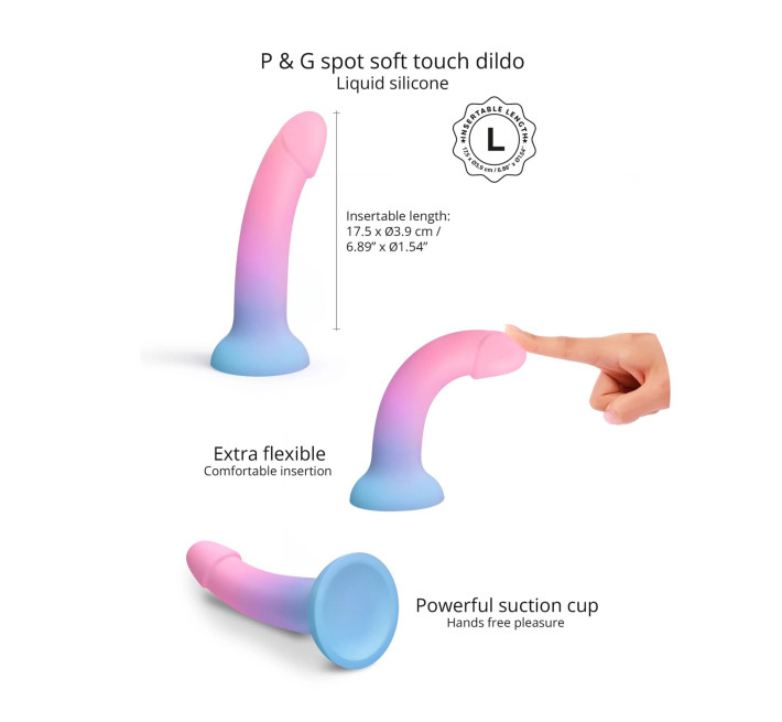 Дилдо з кольоровим градієнтом Love To Love DILDOLLS - UTOPIA L ультрам'який