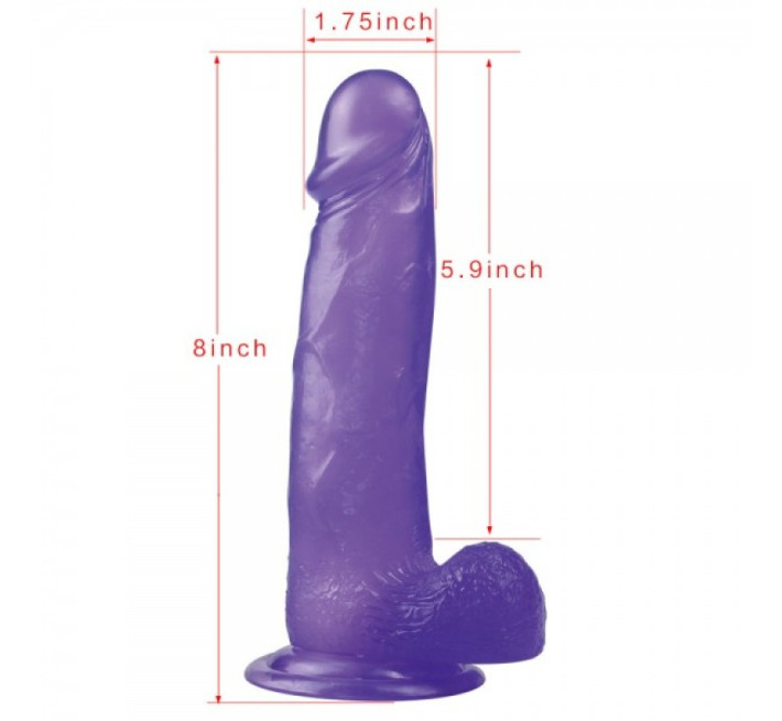 Фалоімітатор LoveToy Jelly Studs Crystal Dildo Large