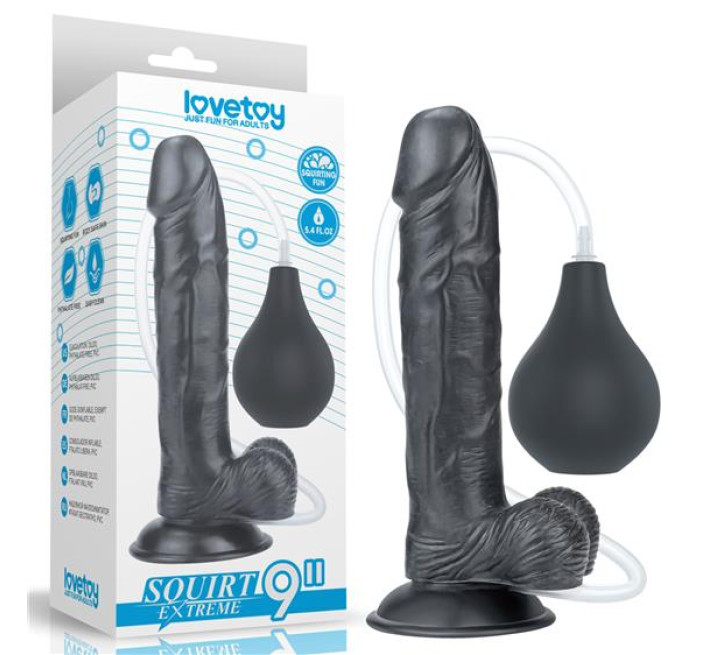 Фалоімітатор LoveToy Squirt Extreme Dildo 9 Black