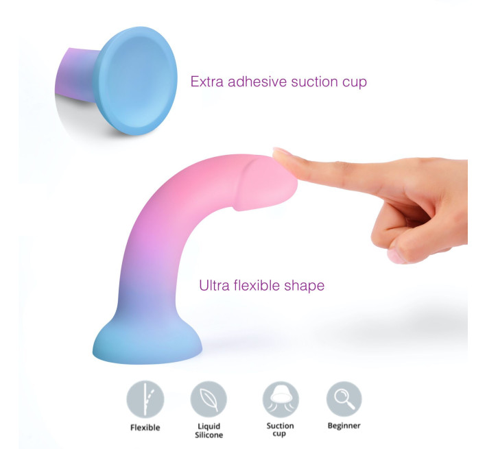 Дилдо з кольоровим градієнтом Love To Love DILDOLLS - UTOPIA L ультрам'який