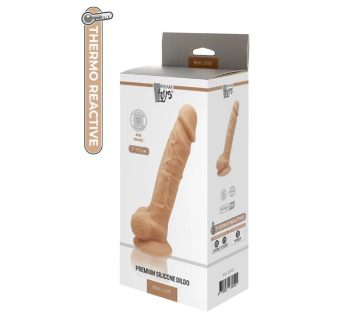 Фалоімітатор термоактивний Dreamtoys Real Love 7 Тілесний