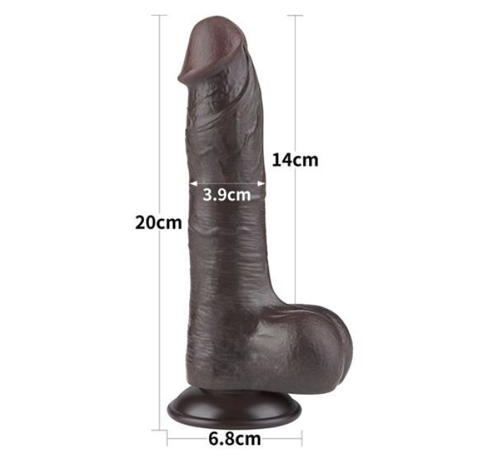 Фалоімітатор LoveToy Sliding-Skin Dual Layer Dong 8 995 Black
