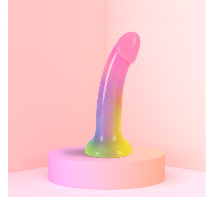 Дилдо з градієнтом та блискітками Love To Love Dildolls - Stargazer, ультрам’який