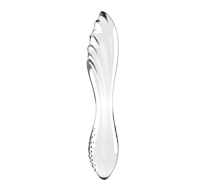 Двухсторонний стеклянный дилдо Satisfyer Dazzling Crystal 1 Transparent, очень крепкий, без стопера.