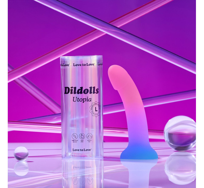 Дилдо з кольоровим градієнтом Love To Love DILDOLLS - UTOPIA L ультрам'який