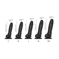 Реалістичний фалоімітатор Strap-On-Me Sliding Skin Realistic Dildo Black - XXL, ефект рухливої шкіри Реалістичний фалоімітатор Strap-On-Me Sliding Skin Realistic Dildo Black - XXL, ефект рухливої шкіри