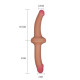 Двосторонній фалоімітатор LoveToy Holy Dong Double-Ended Dildo 12.5 Тілесний
