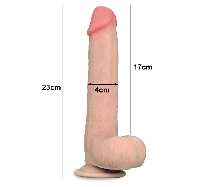 Фалоімітатор LoveToy Sliding-Skin Dual Layer Dong 9