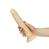 Фалоімітатор Naked Addiction — 9″ Silicone Dual Density Bendable Dildo Vanilla, віброкуля в подаруно Фалоімітатор Naked Addiction — 9″ Silicone Dual Density Bendable Dildo Vanilla, віброкуля в подаруно