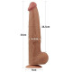 Фаллоимитатор LoveToy Sliding-Skin Dual Layer Dong 13.5 Brown