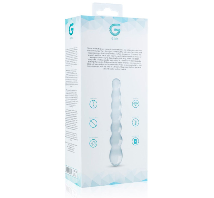 Стеклянный дилдо в виде бусин Gildo Glass Dildo No. 19