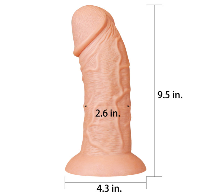 Фалоімітатор LoveToy Realistic Curved Dildo 9.5 Тілесний