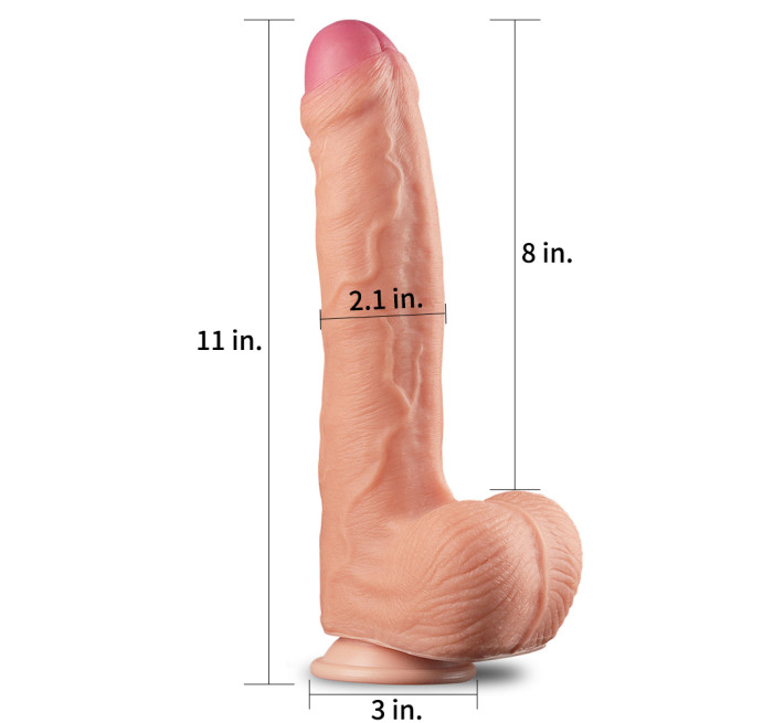 Фаллоимитатор LoveToy Dual-Layered Silicone Cock 11 Flesh