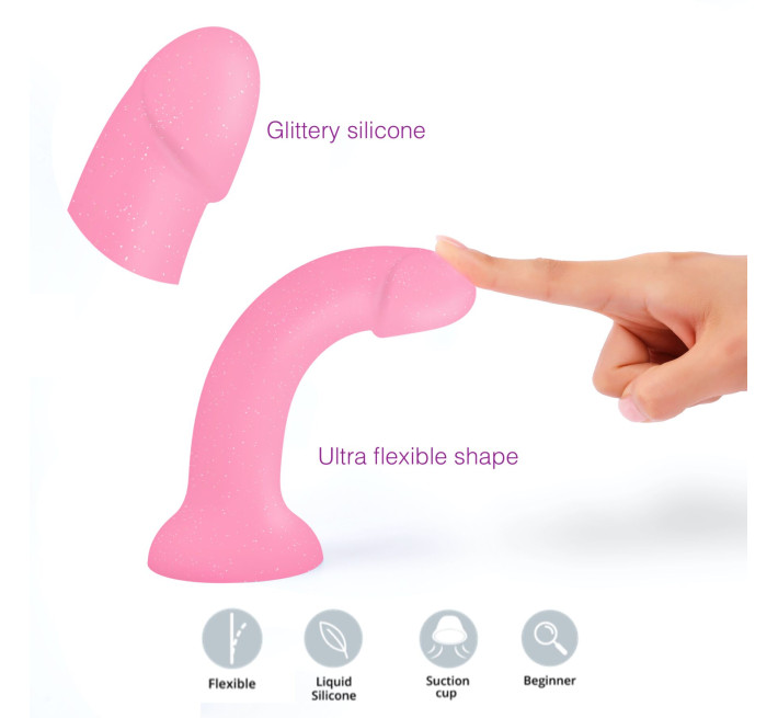 Фаллоимитатор с блестками Love To Love DILDOLLS - GLITZY ультрамягкий