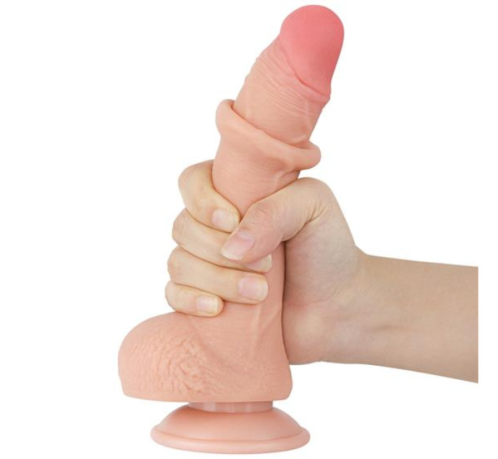 Фалоімітатор LoveToy Sliding-Skin Dual Layer Dong 7.5 992 Flesh