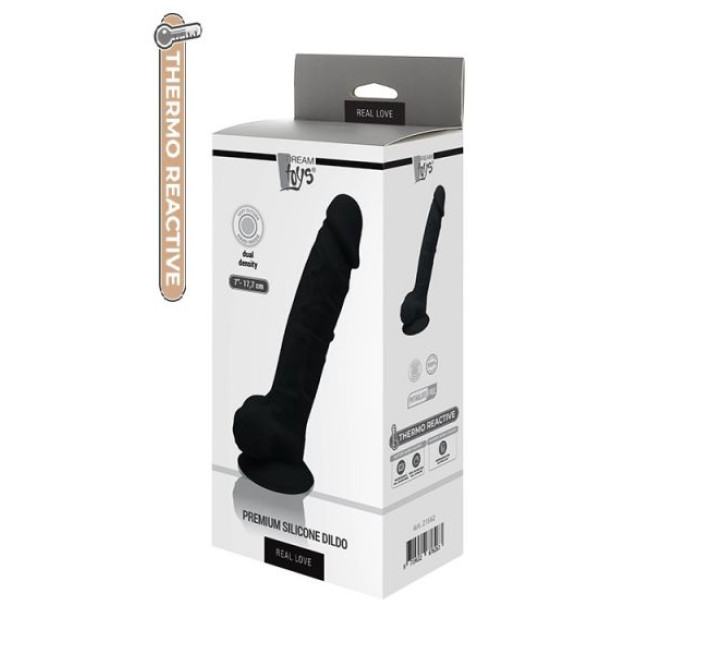 Фалоімітатор термоактивний Dreamtoys Real Love 7 Чорний