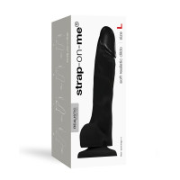 Реалістичний фалоімітатор Strap-On-Me SOFT REALISTIC DILDO Чорний Size L
