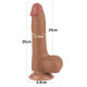 Фалоімітатор LoveToy Sliding-Skin Dual Layer Dong 8 995 Brown