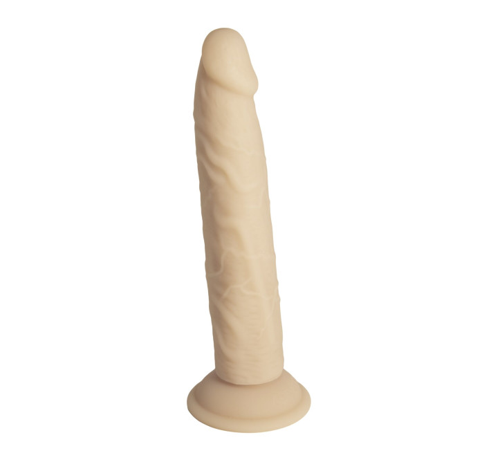Фалоімітатор Naked Addiction — 9″ Silicone Dual Density Bendable Dildo Vanilla, віброкуля в подаруно