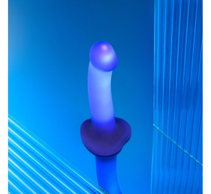 Дилдо, що світиться Strap-On-Me Glow-LED Dildo Purple - M